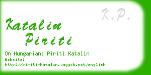 katalin piriti business card